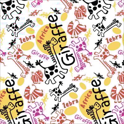 🦒 Пуф Кръг "Африкански жирафи"