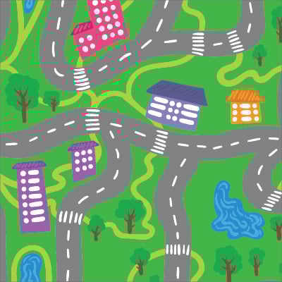 🏙️ Пуф Манго "Градска карта"