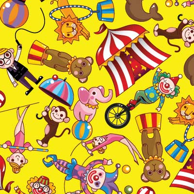 🎪 Пуф Възглавница "Цирков парад"