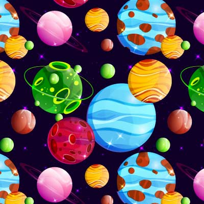 🪐 Пуф Възглавница "Космически планети"