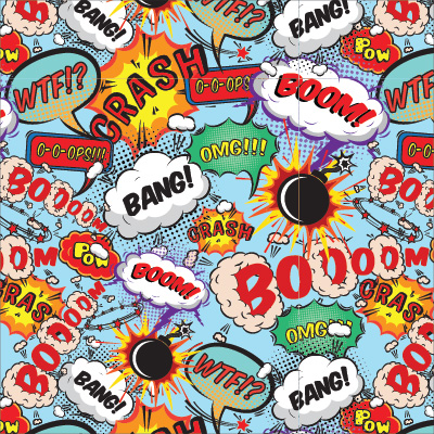 💣 Кръгъл пуф "Комикс Експлозия"