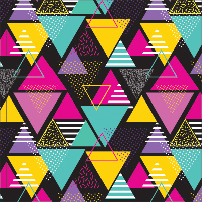 🔺 Детски пуф "Неонови Триъгълници"