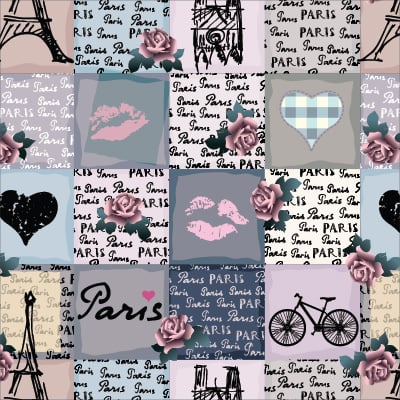 🗼 Детски пуф "Париж Пачуърк"