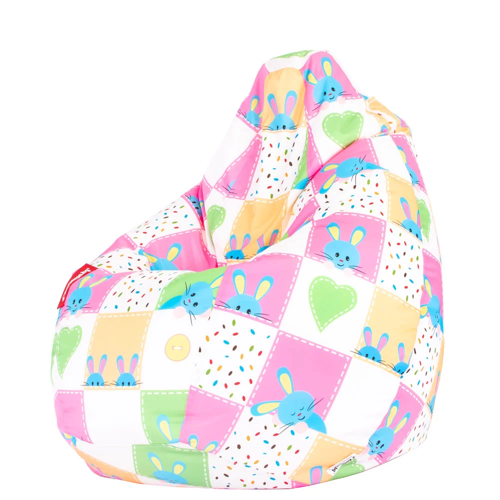 🐰 Пуф Круша "Зайчета и сърца"