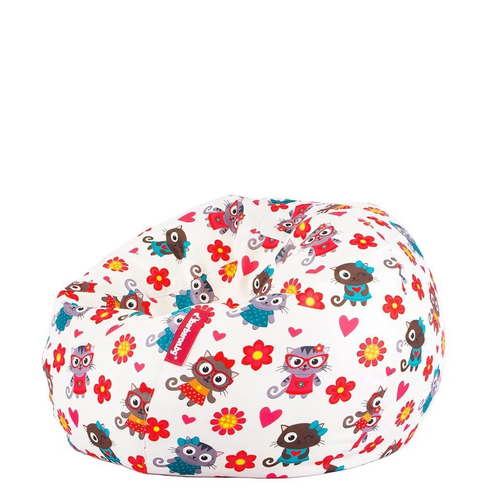 🐱 Пуф Ябълка "Котенца в очила"