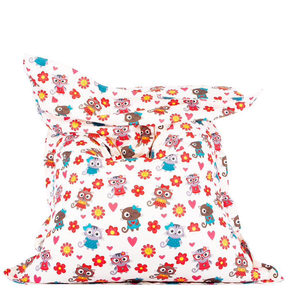 😺 Пуф Декоративна възглавничка "Цветни котенца"