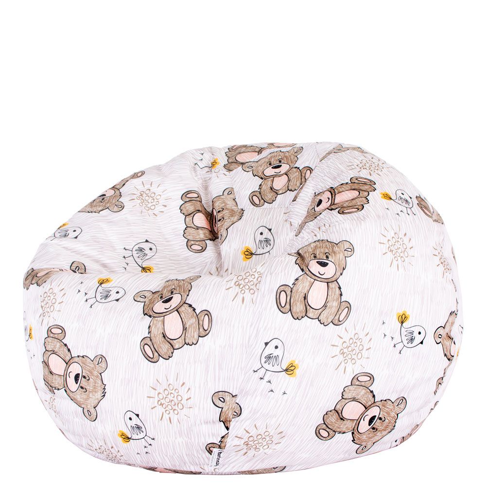 🧸 Пуф Ябълка "Мечета и птички"