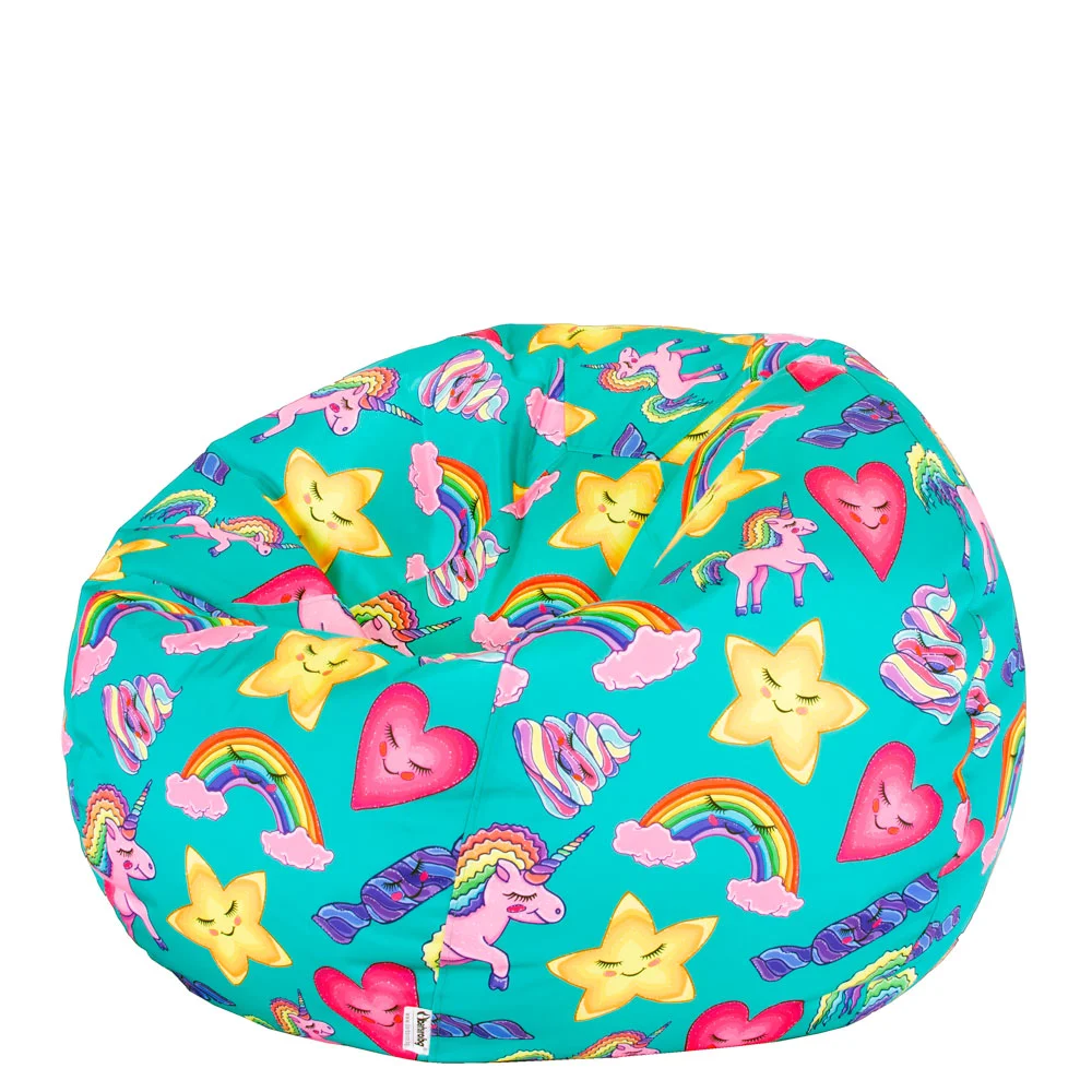 🦄 Пуф Ябълка "Дъгови еднорози"