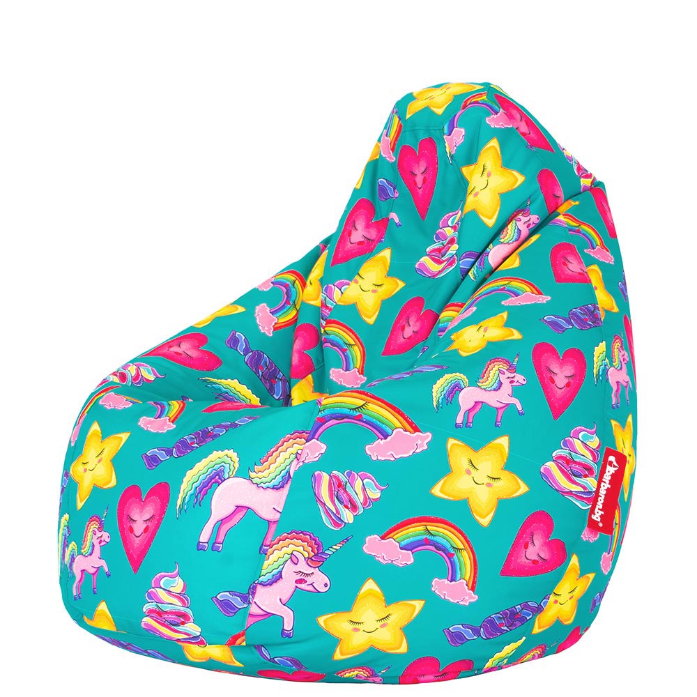 🦄 Пуф Круша "Дъгови еднорози"