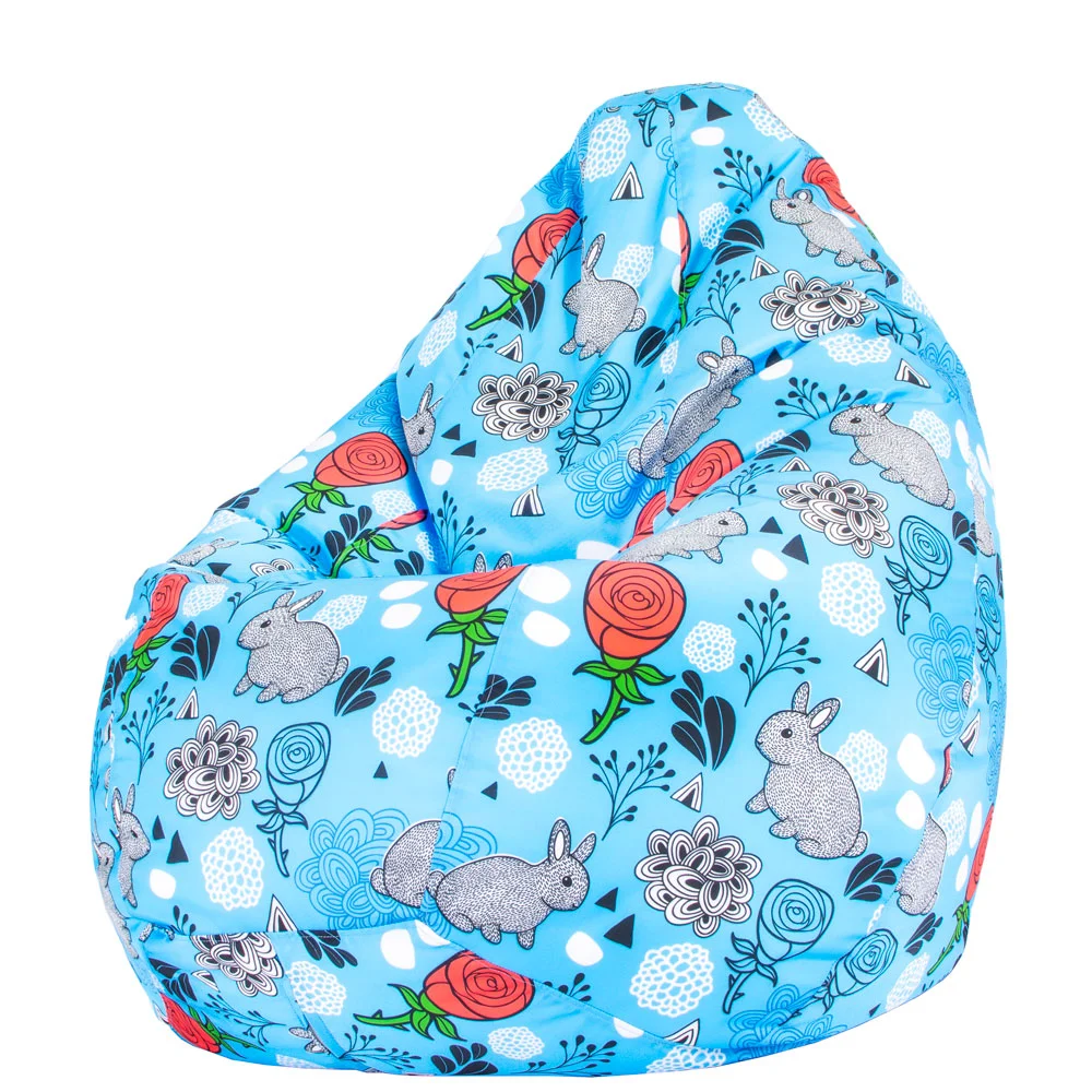 🐰 Пуф Круша "Зайчета и цветя"