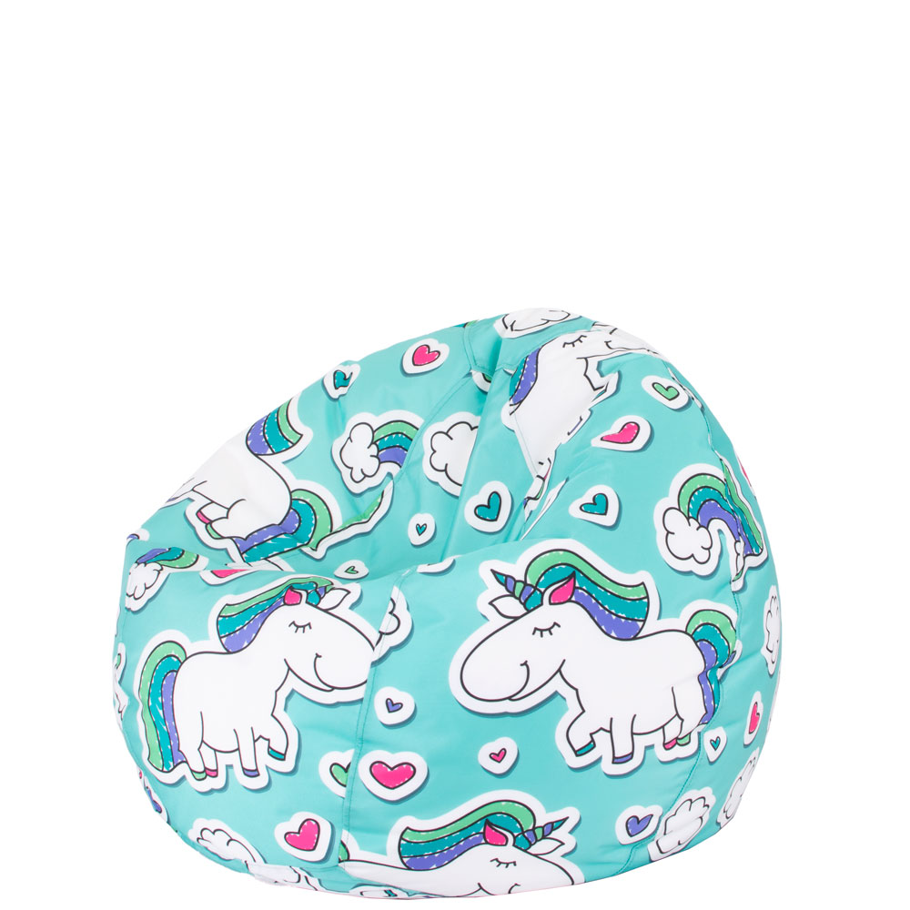 🦄 Детски пуф "Еднорози сърца"