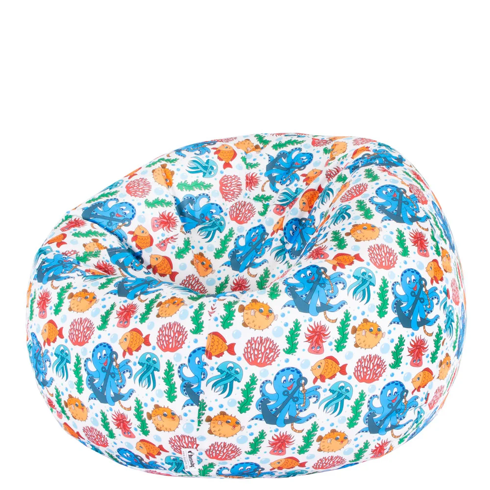 🐙 Пуф Ябълка "Морски приятели"