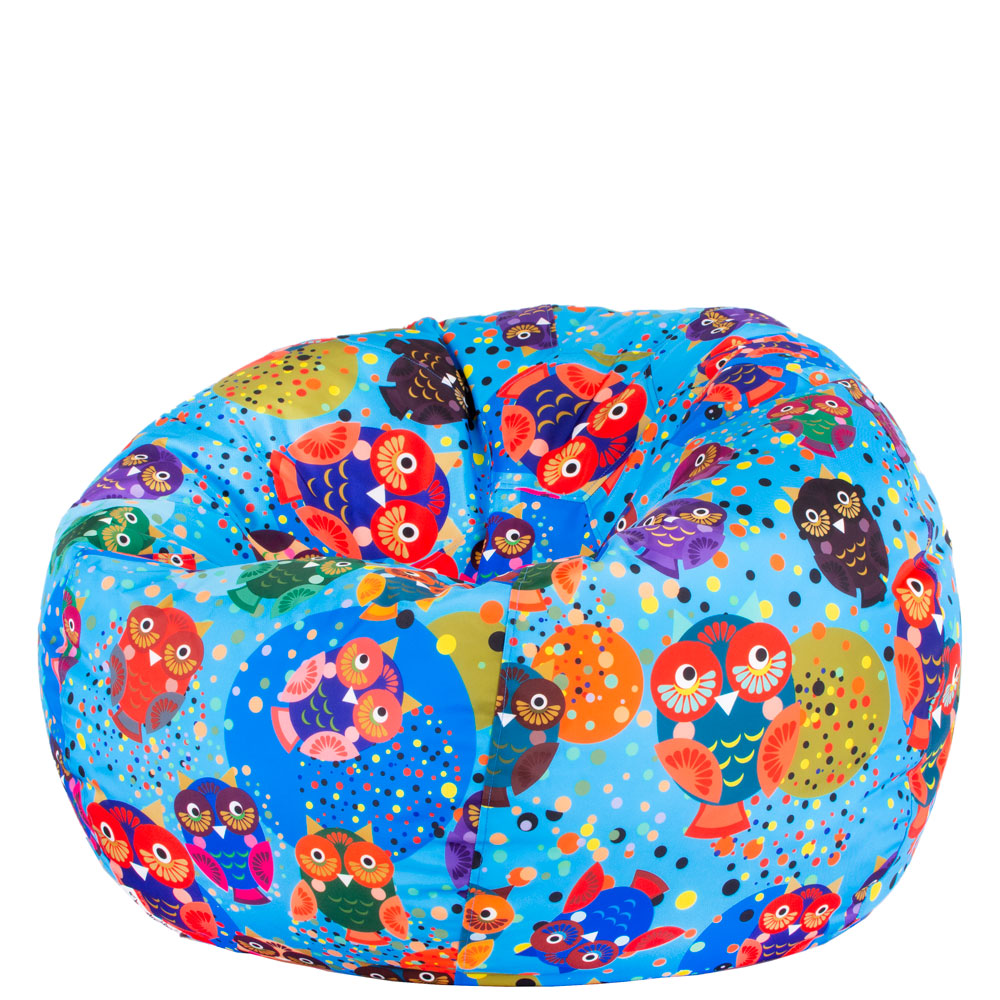 🦉 Пуф Ябълка "Цветни бухали"