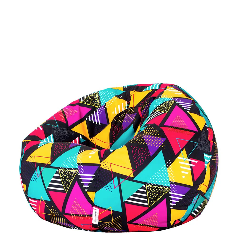 🔺 Пуф Ябълка "Неонови Триъгълници"