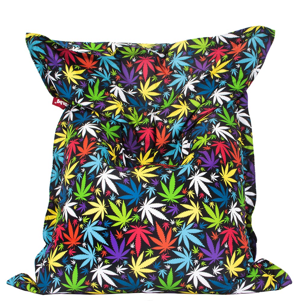 🌿 Пуф Възглавница "Канабис Рейв"