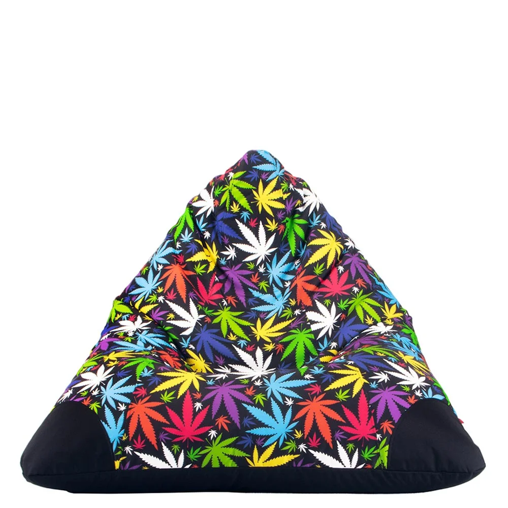 🌿 Пуф Пирамида "Канабис Рейв"