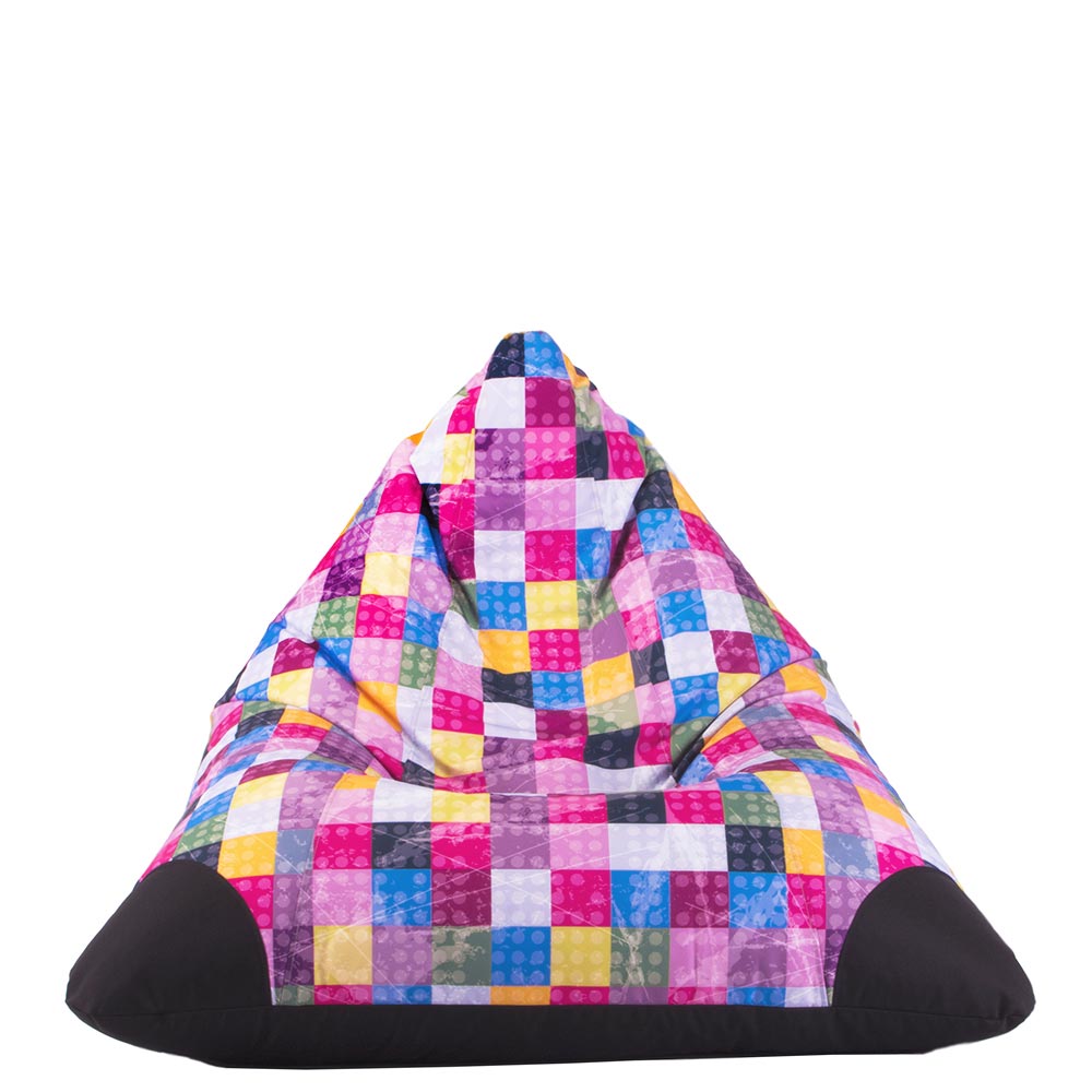 ◼️ Пуф Пирамида "Шарени квадрати"