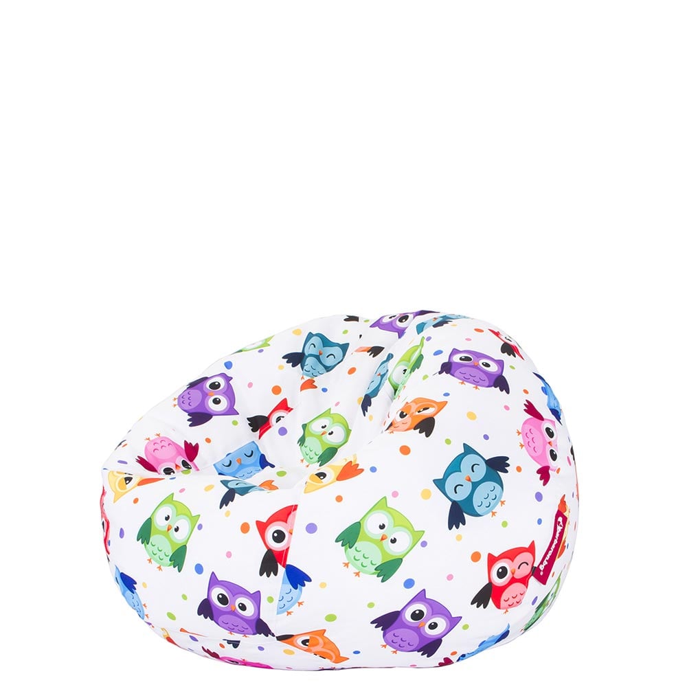 🦉 Пуф Ябълка "Цветни бухали"