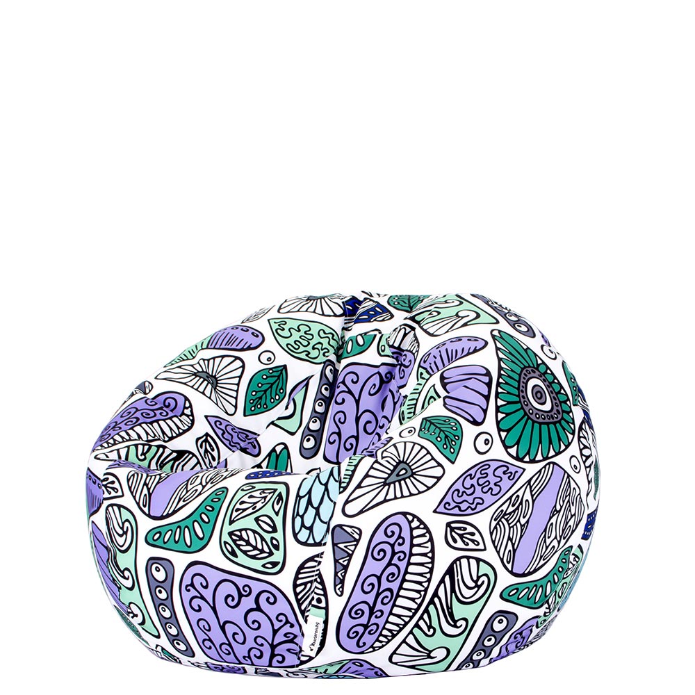 🍃 Пуф Ябълка "Етно листа"