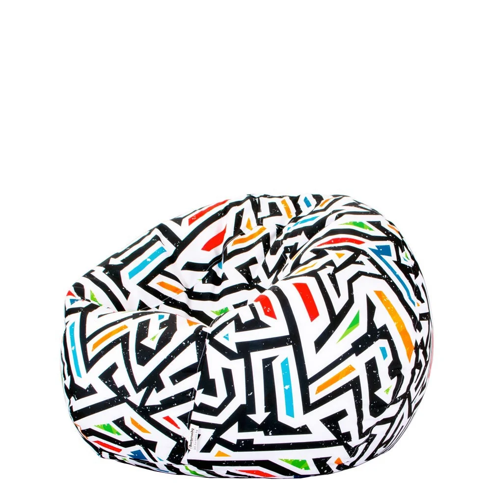 🎨 Пуф Ябълка "Графити лабиринт"