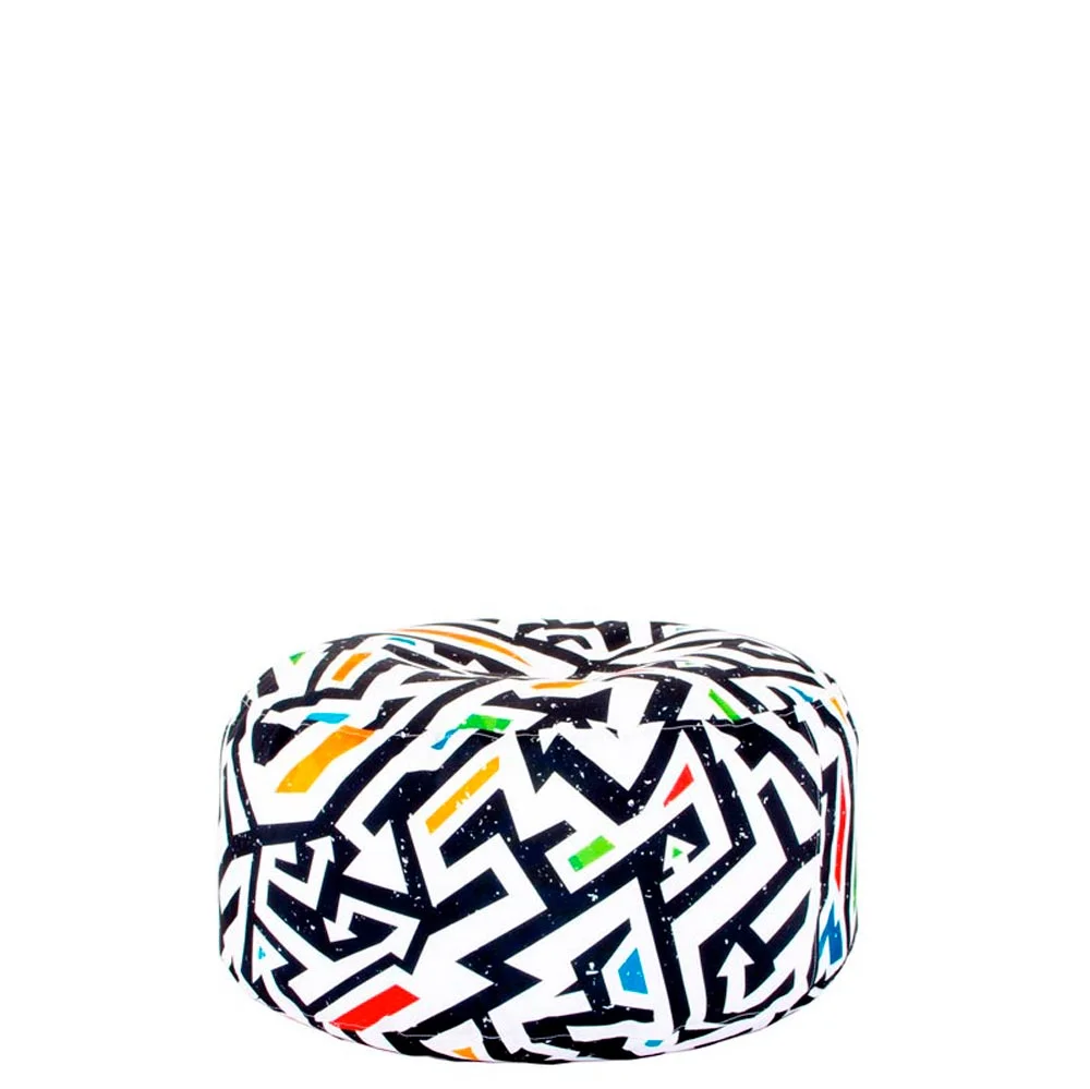 🎨 Кръгъл пуф "Графити лабиринт"