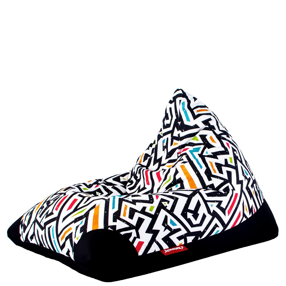 🎨 Пуф Пирамида "Графити лабиринт"