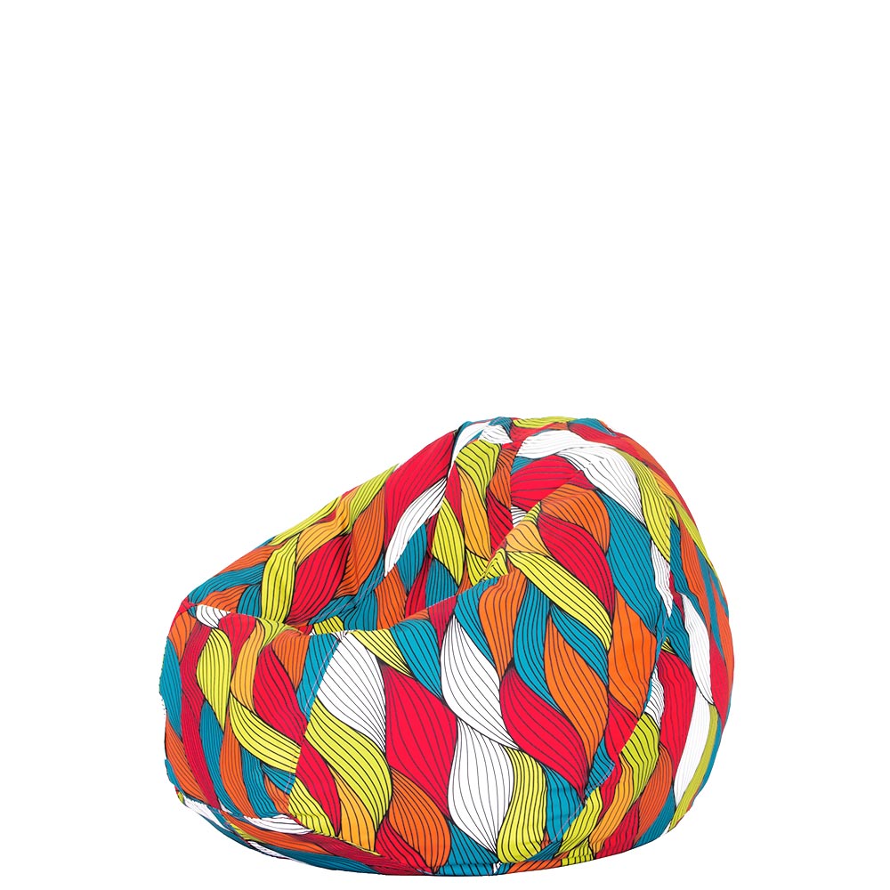 🌊 Детски пуф "Вълнообразни ленти"