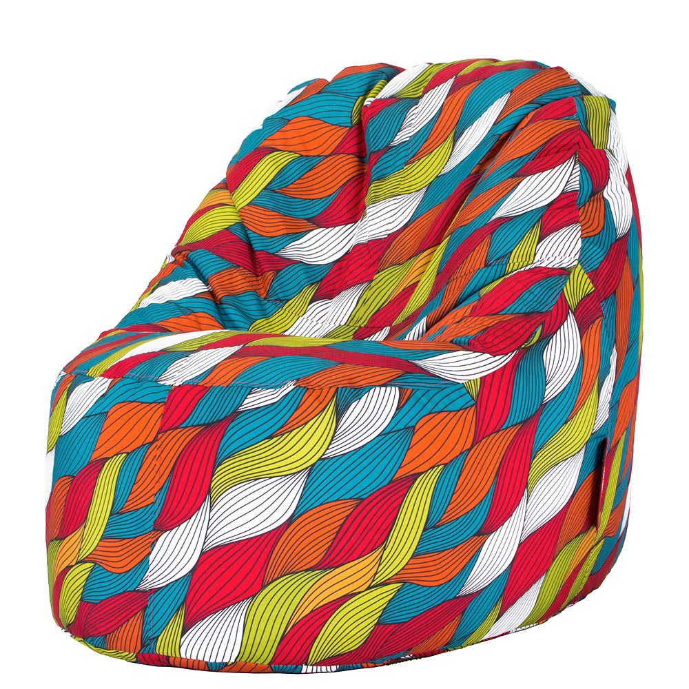 🌊 Пуф Манго "Вълнообразни ленти"