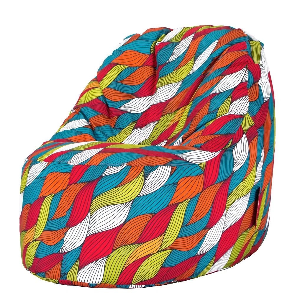 🌊 Пуф Манго "Вълнообразни ленти"