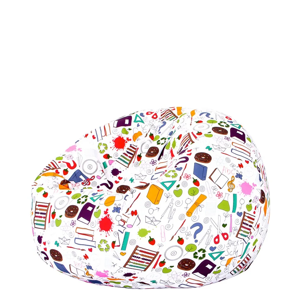 📚 Пуф Ябълка "Училищен Колаж"