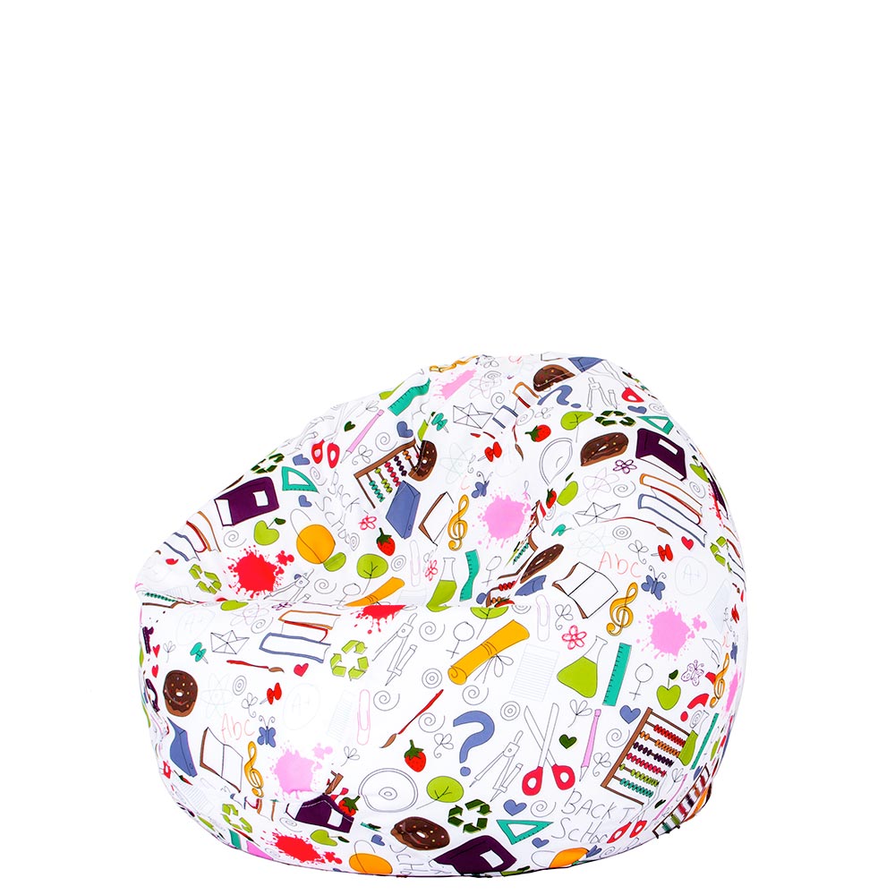 📚 Детски пуф "Училищен Колаж"