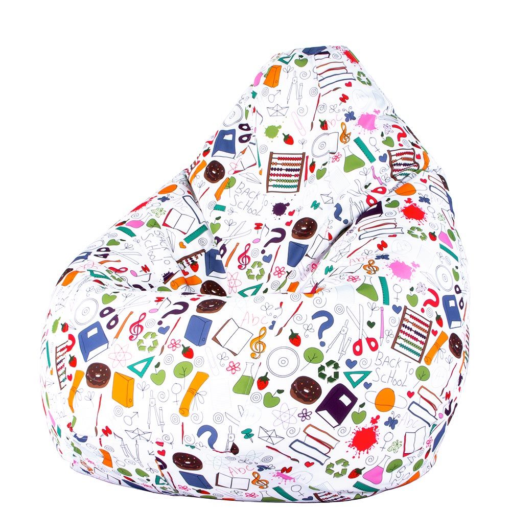 📚 Пуф Круша "Училищен Колаж"