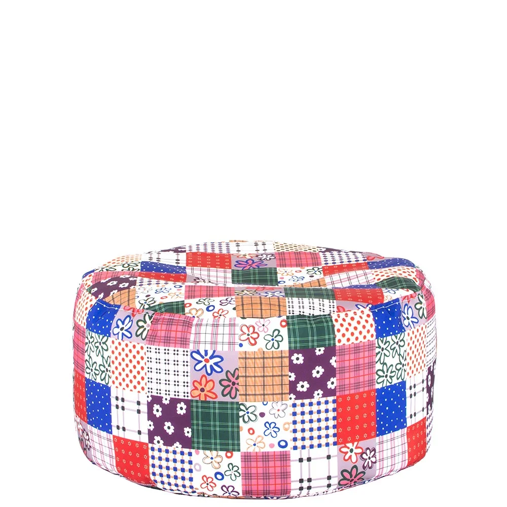 🌺 Кръгъл пуф "Пачуърк Лято"