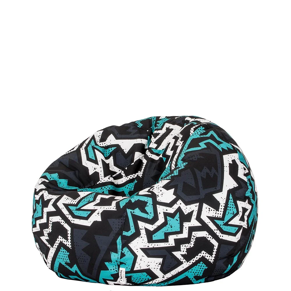 ⚡ Пуф Ябълка "Черен Зигзаг"