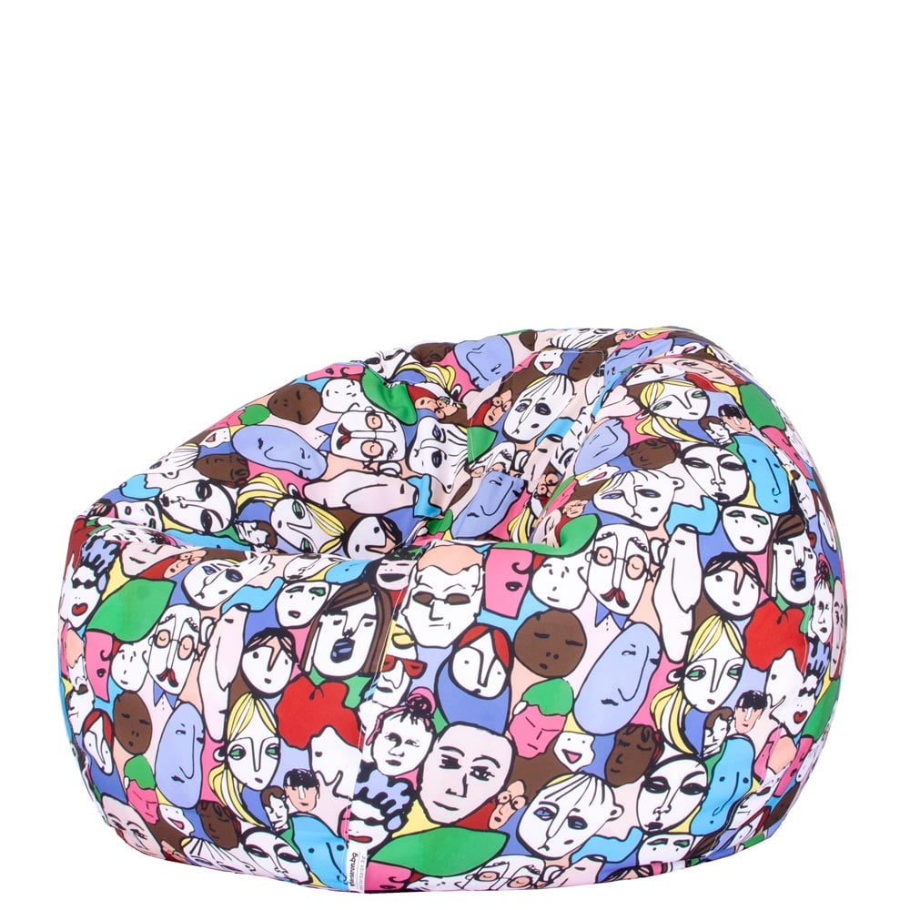 👤 Пуф Ябълка "Анимирани Лица"