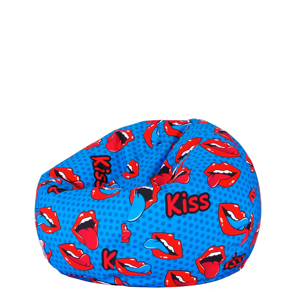 💙 Пуф Ябълка "Поп Устни Син"