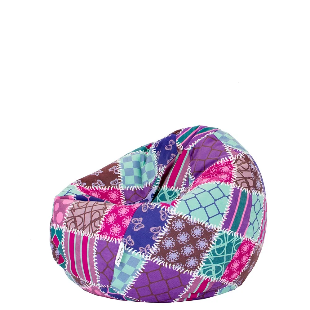 🎨 Детски пуф "Цветно Пачуърк"