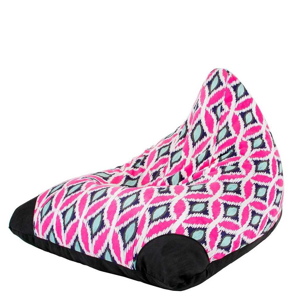 💗 Пуф Пирамида "Розов Икат"