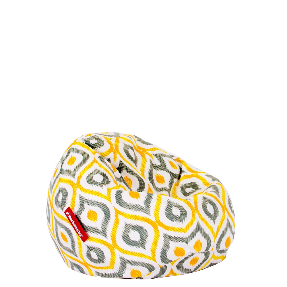💛 Детски пуф "Жълт Икат"