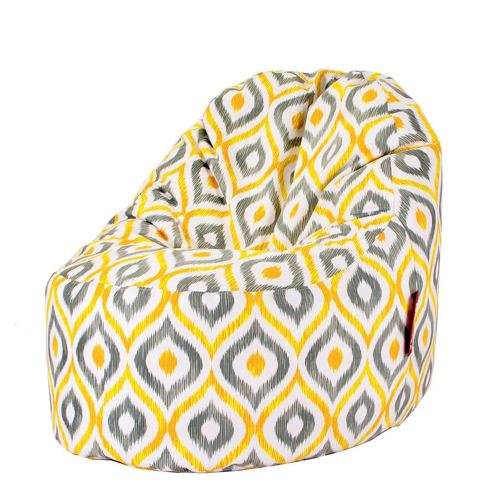 💛 Пуф Манго "Жълт Икат"