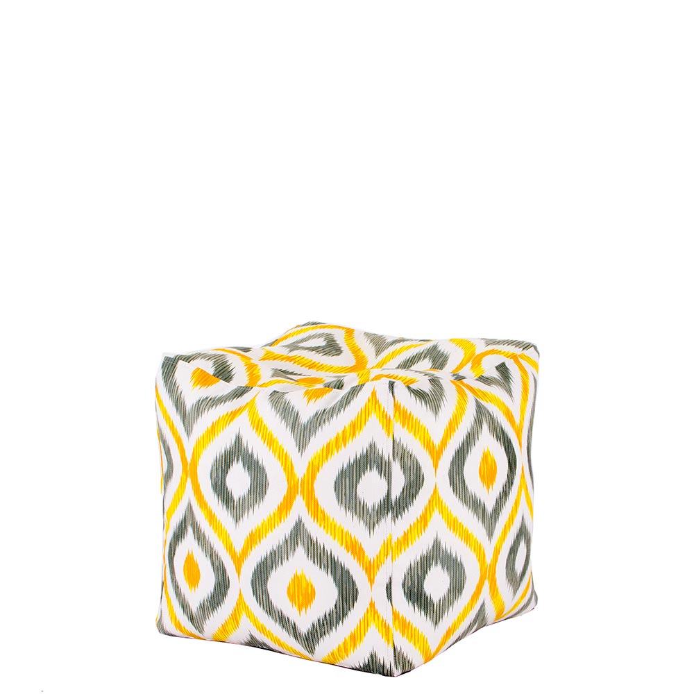 💛 Мекото кубче "Жълт Икат"