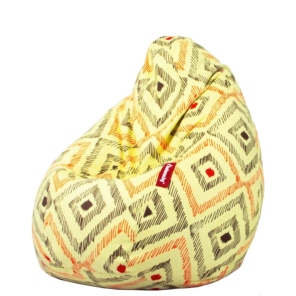 🧡 Пуф Круша "Портокалов Икат"