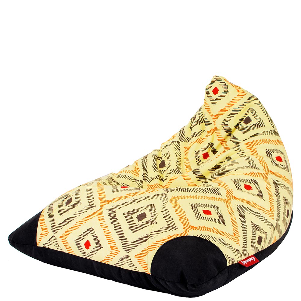 🧡 Пуф Пирамида "Портокалов Икат"