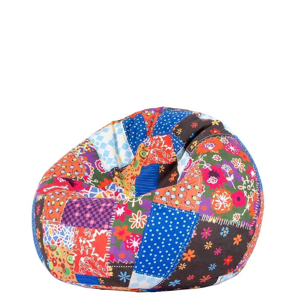 🎪 Детски пуф "Цветен Пачуърк"