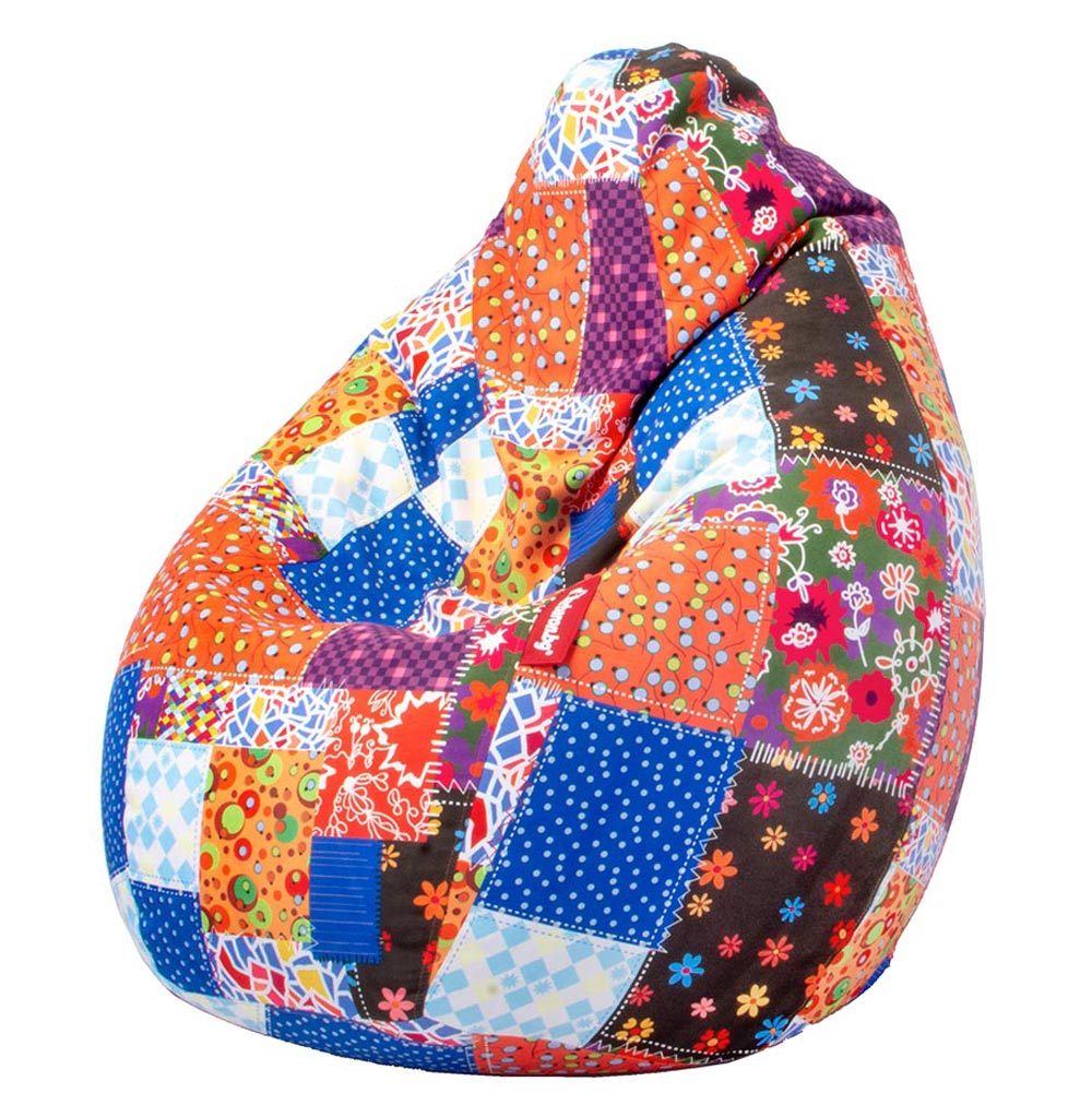 🎪 Пуф Круша "Цветен Пачуърк"