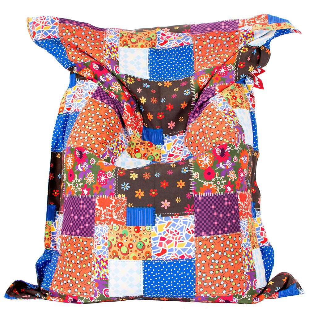 🎪 Пуф Възглавница "Цветен Пачуърк"