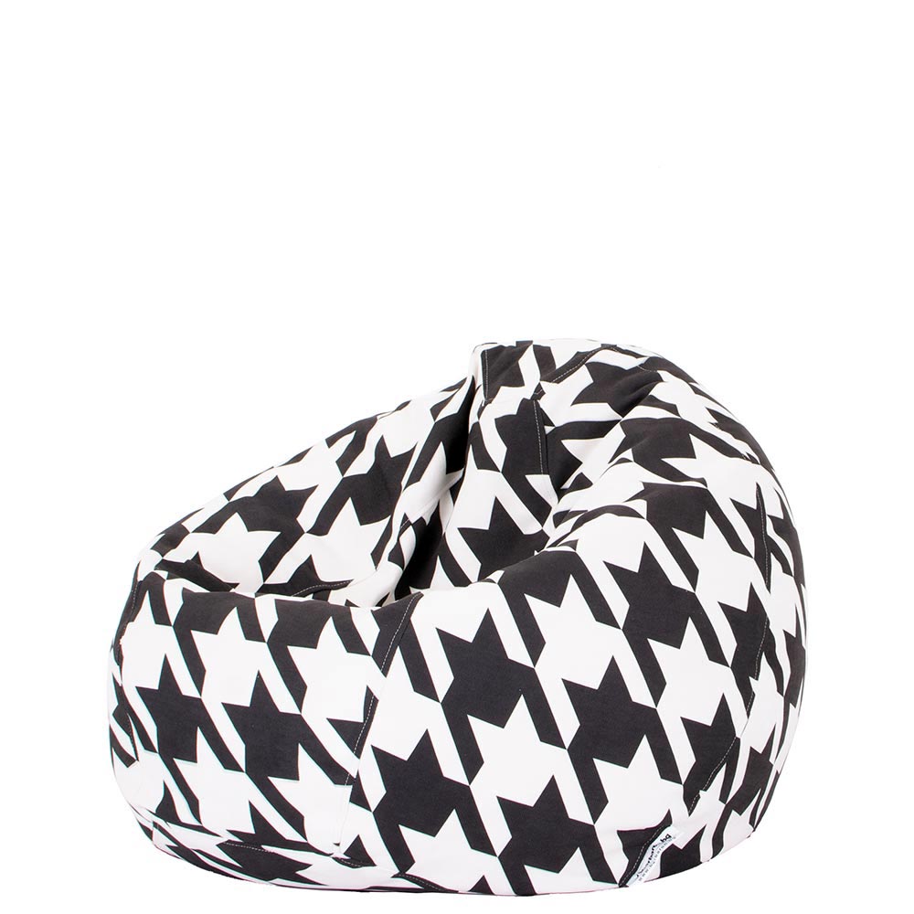 ⬛ Детски пуф "Черно-Бял Зигзаг"