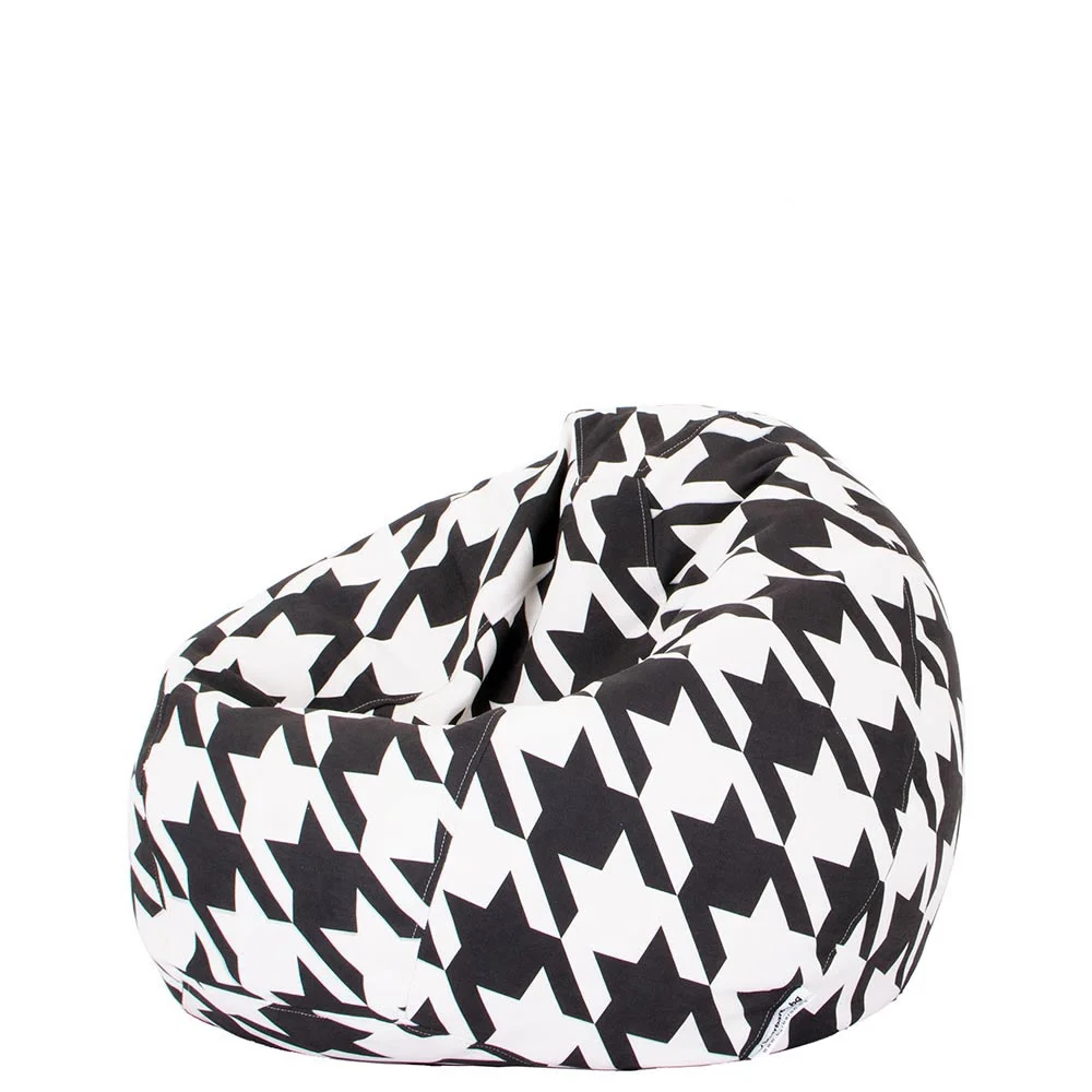 ⬛ Детски пуф "Черно-Бял Зигзаг"