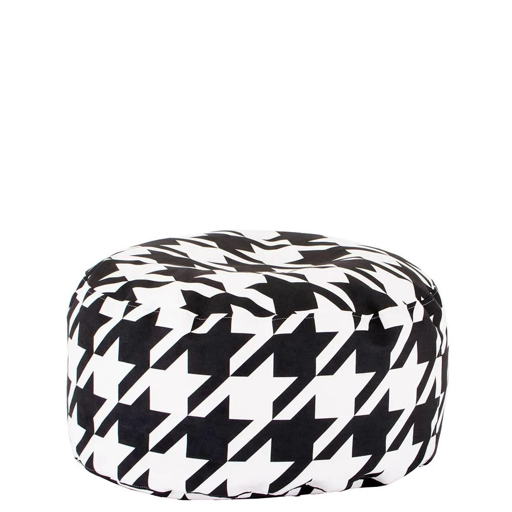 ⬛ Кръгъл пуф "Черно-Бял Зигзаг"