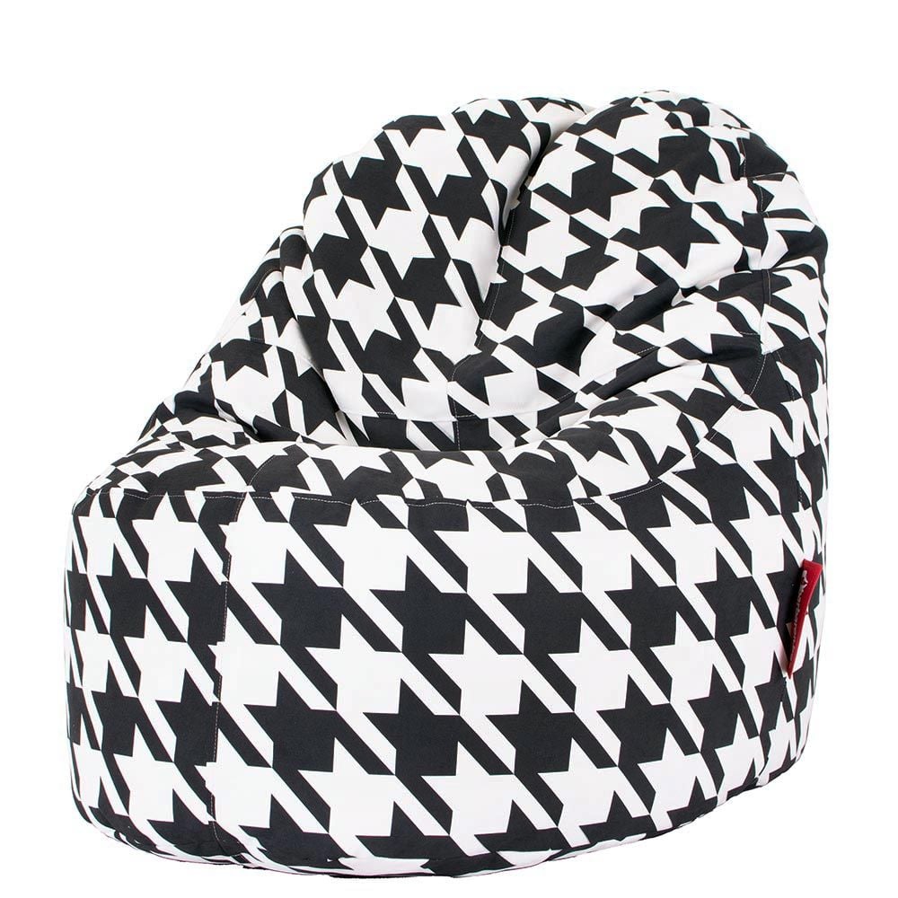 ⬛ Пуф Манго "Черно-Бял Зигзаг"